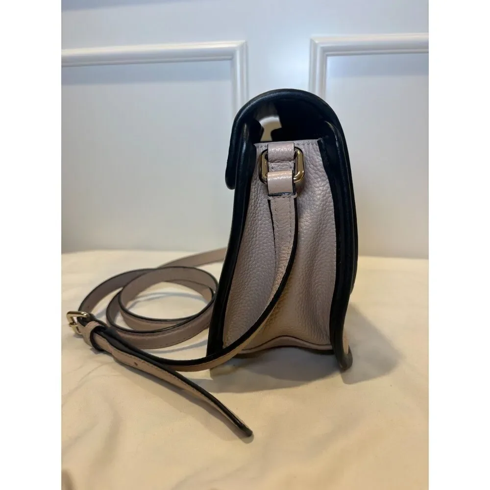 Kate Spade Ivy Ward Place Crossbody WKRU5388 Rose Cloud Leather Black Trim